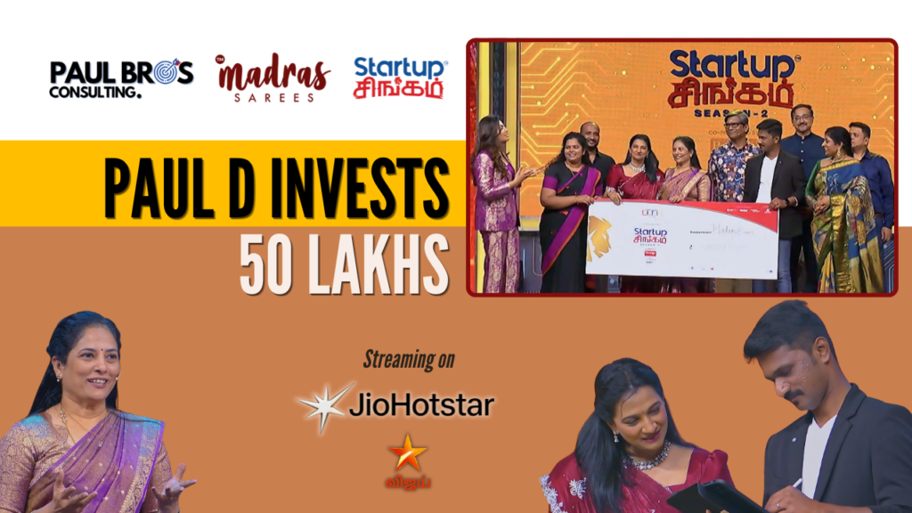 Paul D Invests 50 Lakhs in Madras Sarees: Funding for Women Entrepreneurs Reviving Tamil Nadu Weaves